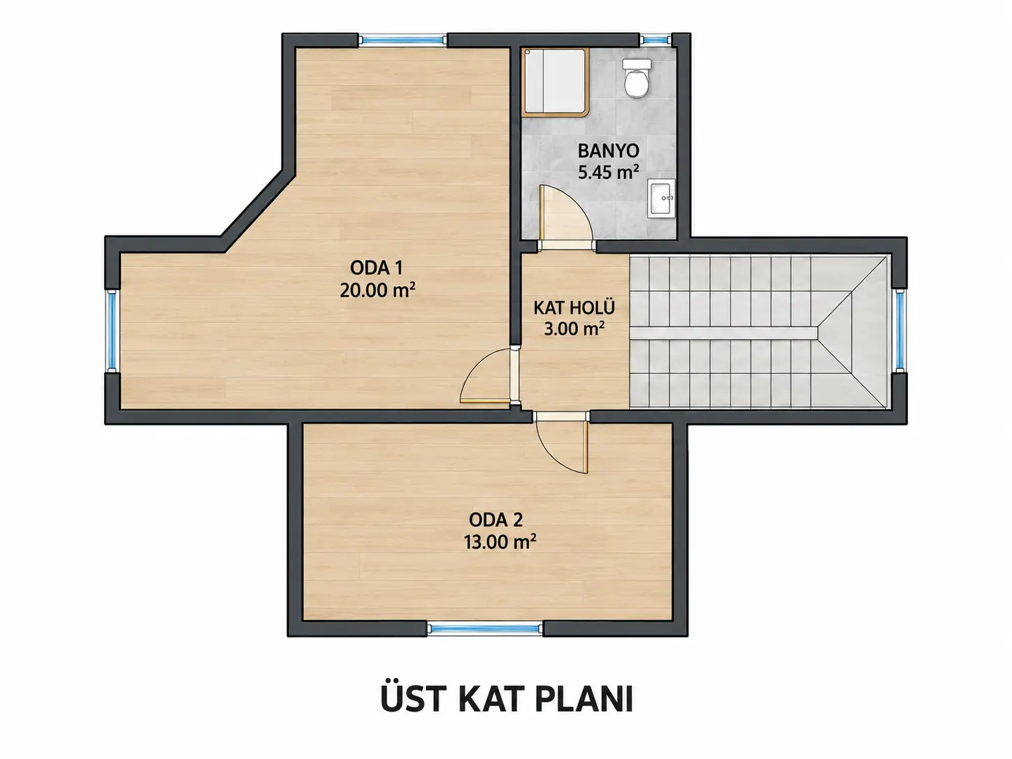 SMART 143 üst kat konsept planı