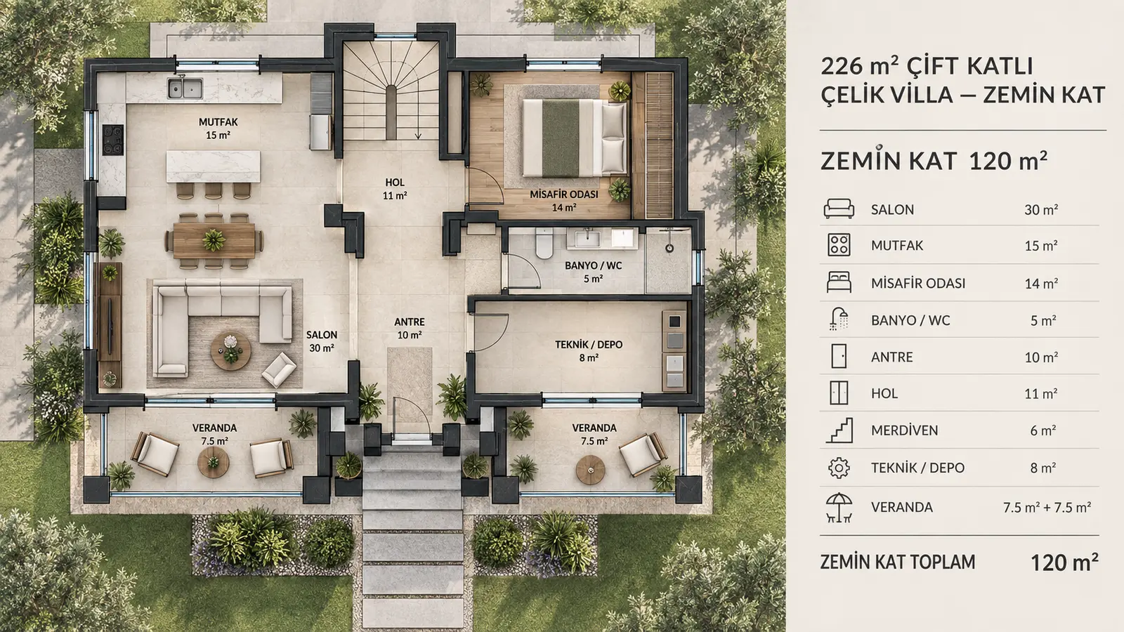 SMART 226 zemin kat konsept planı